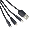 Długi kabel 3w1 z podświetlanym logo, W201TG Zdjęcie 4