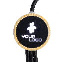 Długi kabel 3w1 z podświetlanym logo w drewnianej obudowie, LH-ZMU06 Zdjęcie 2