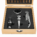 Zestaw do wina BAMBOO CHESS z szachami Zdjęcie 6
