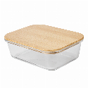 Pudełko na lunch ROSILI L z bambusową pokrywką. Pojemność ok. 1060 ml.