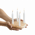 Mały drewniany wieniec adwentowy 4-CHRISTMAS. Zdjęcie 4