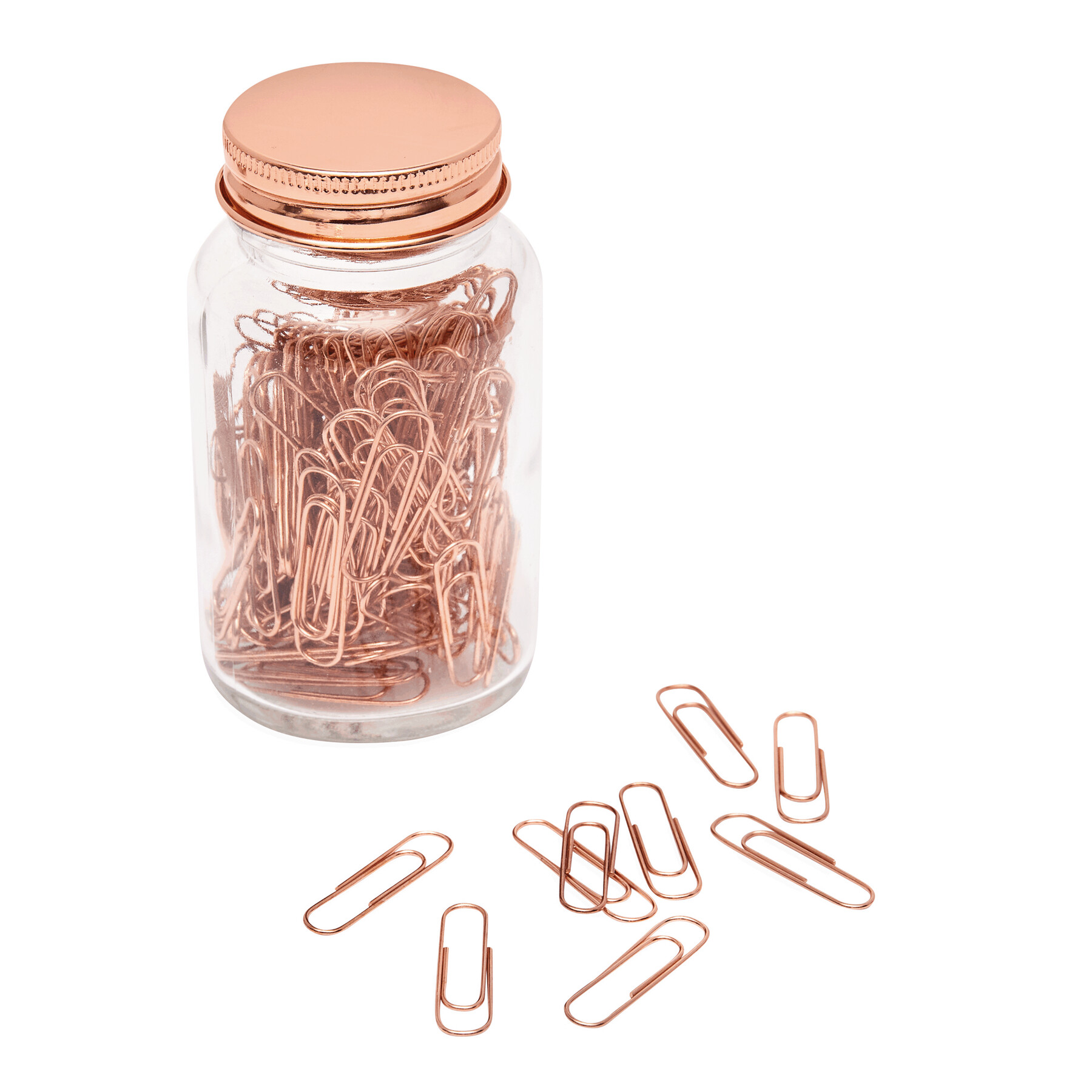 Spinacze COPPER CLIPS w słoiku