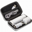 Zestaw podróżny power bank 2200 mAh i wtyczki