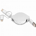 Kabel do ładowania z 3 wtyczkami rozwijany Zdjęcie 4
