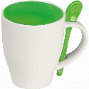 Kubek ceramiczny z łyżeczką 250 ml