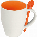Kubek ceramiczny z łyżeczką 250 ml