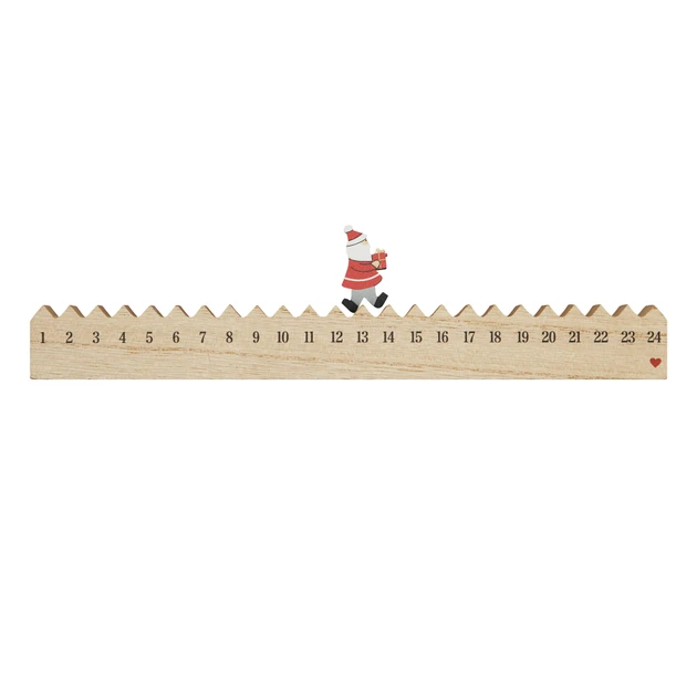 Drewniany kalendarz WALKING SANTA.