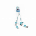 BERNERS. Superszybki kabel USB 6 w 1 wykonany w przetworzonego PET (100% rPET) z logo firmy