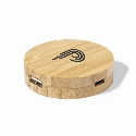 Bambusowy hub USB i USB typu C z logo