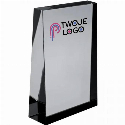 Szklany blok trofeum do drukowania logo