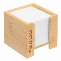 Pudełko na karteczki NEVER FORGET BAMBOO z nadrukiem logo
