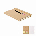Zestaw z zeszytem A5 z papieru STICKNOTE z logo firmy