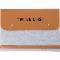Etui na laptopa 14" z filcu RPET, teczka na dokumenty do drukowania logo