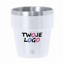 Kubek 250 ml ze stali nierdzewnej z recyklingu z naniesieniem logo