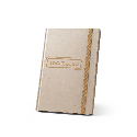 DICKINSON. Notatnik A5 w twardej oprawie wykonany z papieru z trzciny cukrowej (80% trzciny cukrowej) z kartkami w linie z logo