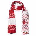 Szalik, świąteczny wzór z nadrukiem logo