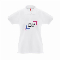 THC MONACO WOMEN WH. Damska koszulka polo z krótkim rękawem z bawełny zgrzebnej do nałożenia logo