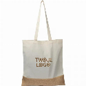 Torba bawełniana z jutowym dnem 140 g/m2 z naniesieniem logo