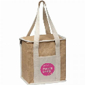 Torba termiczna z juty z logo