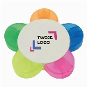 Zakreślacz w kształcie kwiatka FLOWER z nadrukiem logo
