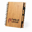 Bambusowy notatnik ok. A5 z długopisem z logo