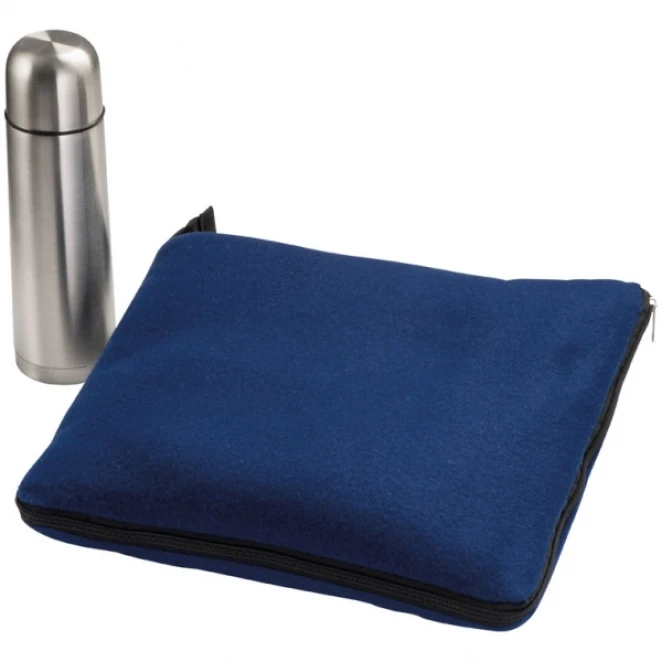 Zestaw koc z polaru 2w1 i termos 500 ml LIVERPOOL z logo Zdjęcie 2