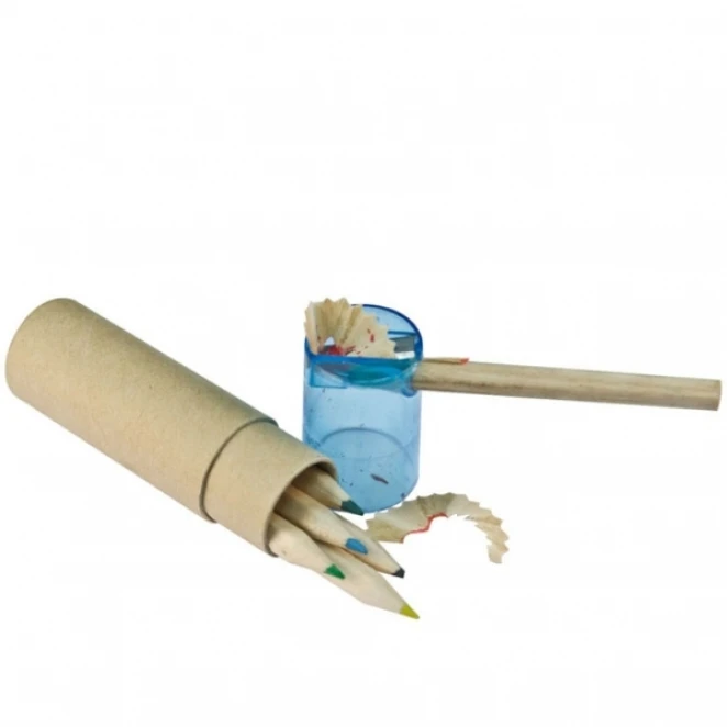 Kredki drewniane 6 kolorów BECKY z naniesieniem logo Zdjęcie 2