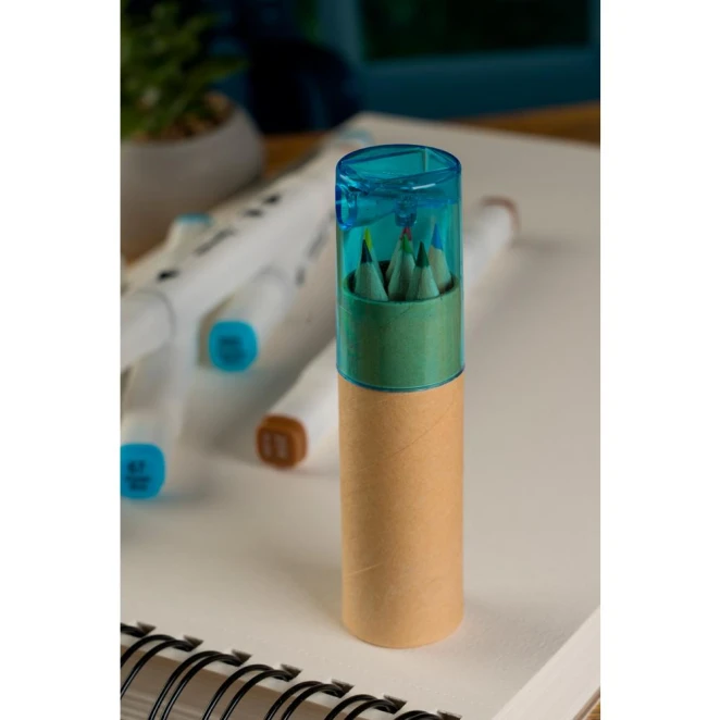 Kredki drewniane 6 kolorów BECKY z naniesieniem logo Zdjęcie 6