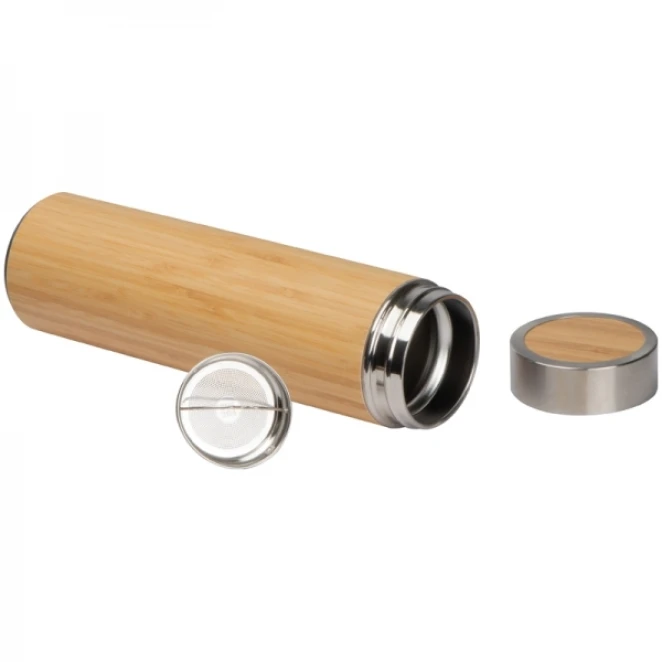 Butelka termiczna bambusowa VALDEMORO 550 ml z logo Zdjęcie 2