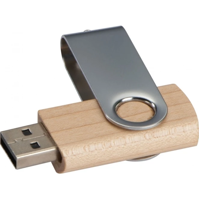 Pendrive drewniany 4 GB LESSINES z logo firmy Zdjęcie 2