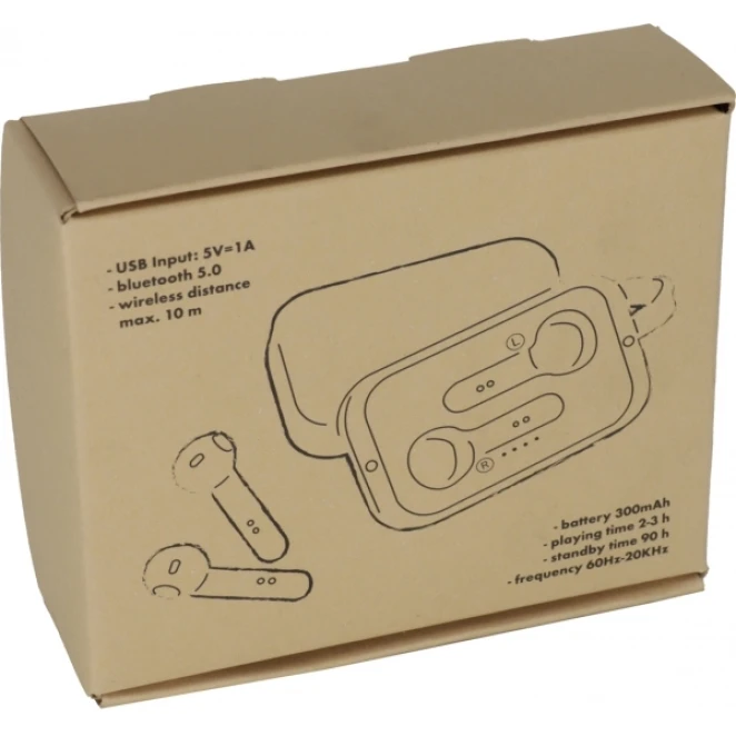 Słuchawki douszne Bluetooth BARCELONA z logo Zdjęcie 4