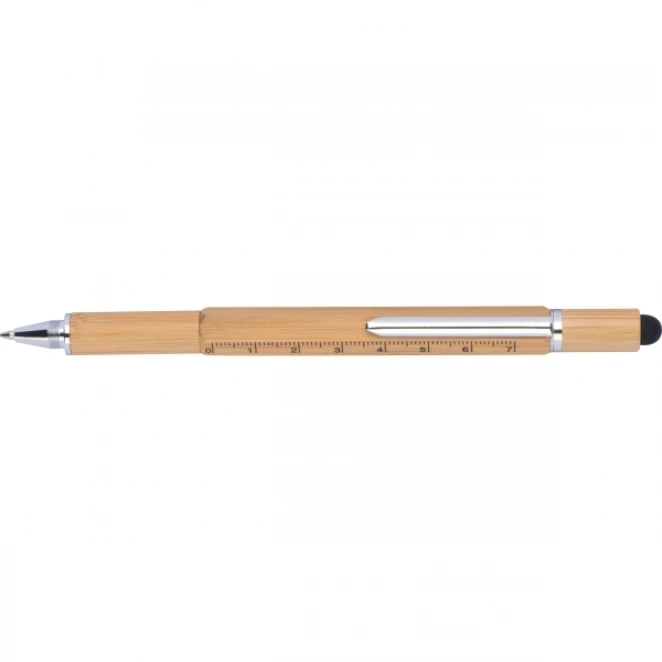 Długopis bambusowy wielofunkcyjny 6w1 COIMBRA z naniesieniem logo Zdjęcie 7