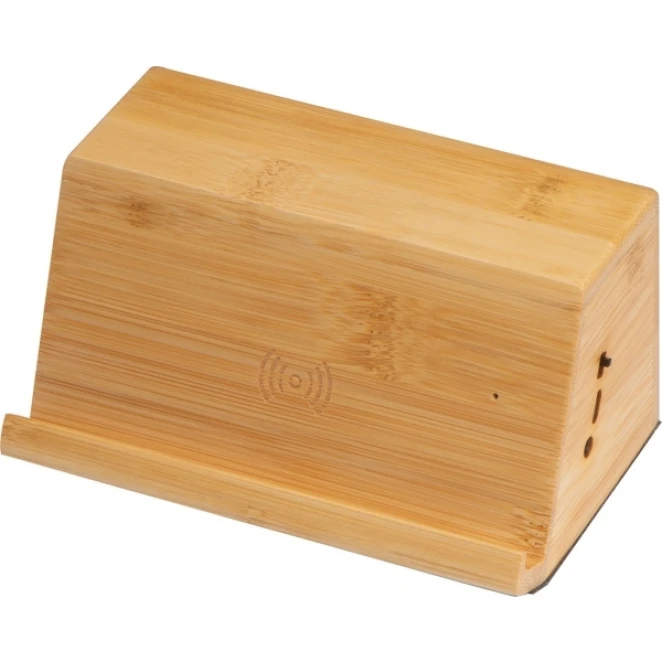 Głośnik z ładowarką indukcyjną NUREMBERG z nadrukiem na zamówienie Zdjęcie 2