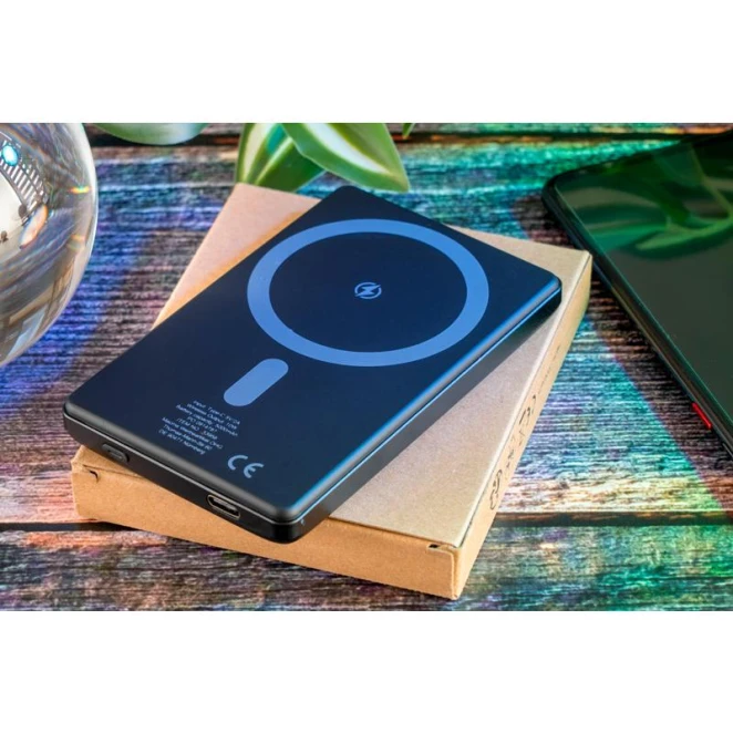 Power bank 5 000 mAh z ładowarką indukcyjną Magsafe DONETSK z logo firmy Zdjęcie 10