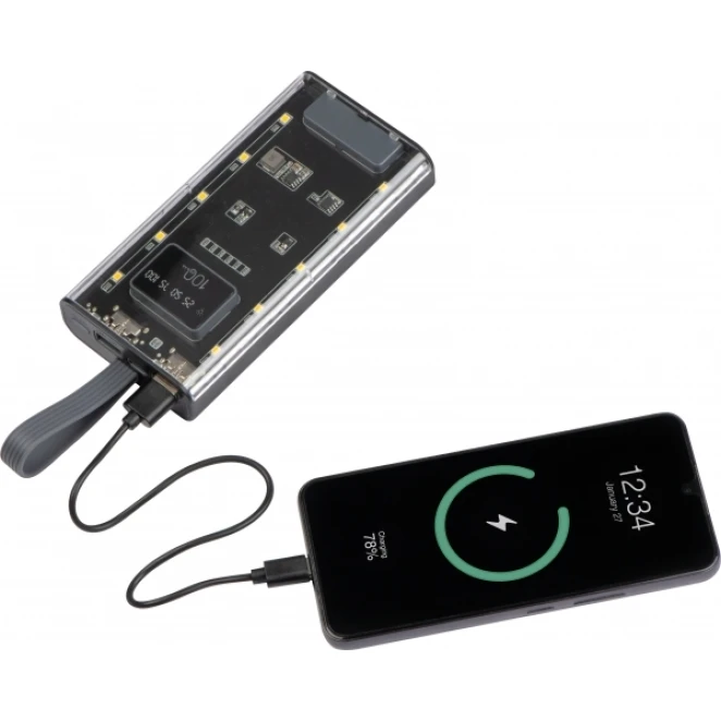 Power bank 10 000 mAh DARWIN z naniesieniem logo Zdjęcie 2