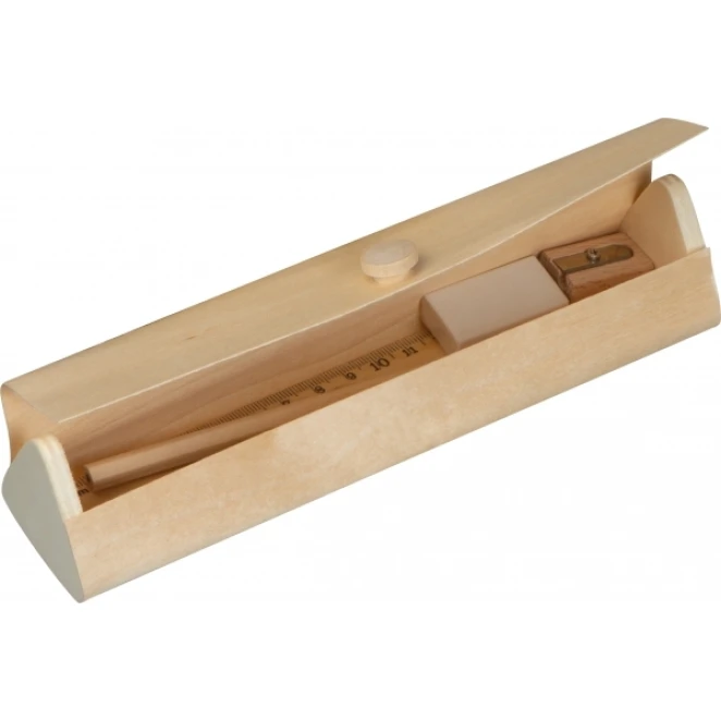 Zestaw piśmienny w piórniku TERESINA z nadrukiem na zamówienie Zdjęcie