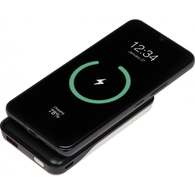 Power bank 10 000 mAh z ładowarką indukcyjną VENTURA z logo Zdjęcie 6