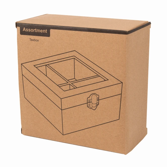 Pojemnik na herbatę ASSORTMENT z 4 oddzielnymi przegródkami. z nadrukiem logo Zdjęcie 7