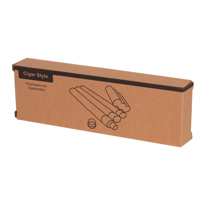 Piersiówka CIGAR STYLE z miejscem na cygara. do drukowania logo Zdjęcie 9