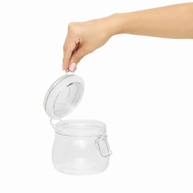 Szklany słoik CLICKY M, pojemność ok. 500 ml. z naniesieniem logo Zdjęcie 8