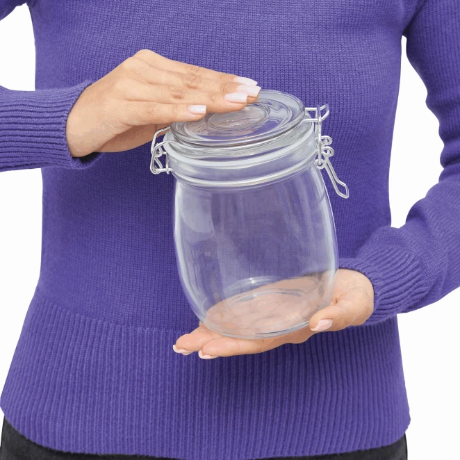 Szklany słoik CLICKY L, pojemność ok. 750 ml. z nadrukiem na zamówienie Zdjęcie 9