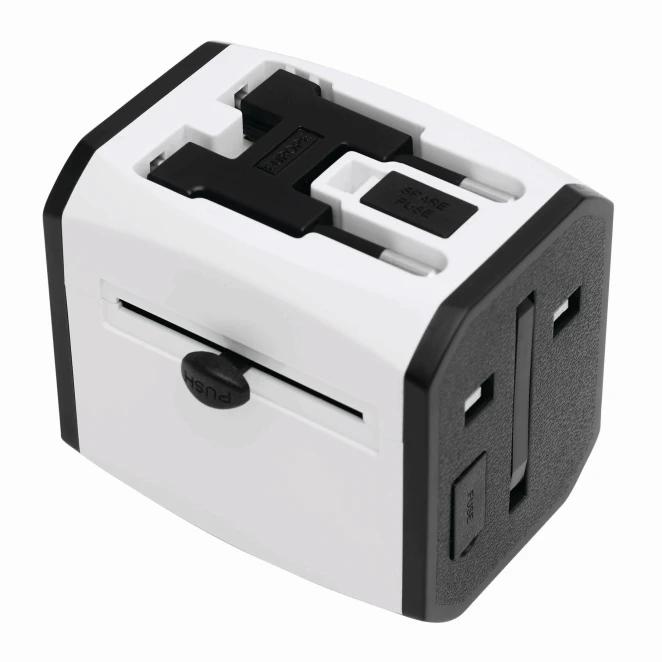 Adapter podróżny TRAVEL POWER z logo firmy Zdjęcie