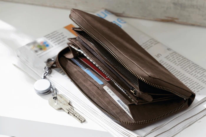 Portmonetka ze skóry naturalnej LADY z nadrukiem logo Zdjęcie 9