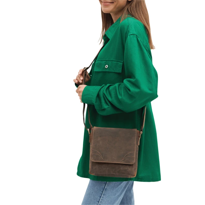 Torebka z prawdziwej skóry WILDERNESS z naniesieniem logo Zdjęcie 8