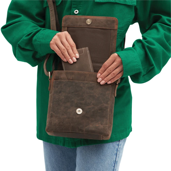 Torebka z prawdziwej skóry WILDERNESS z naniesieniem logo Zdjęcie 9