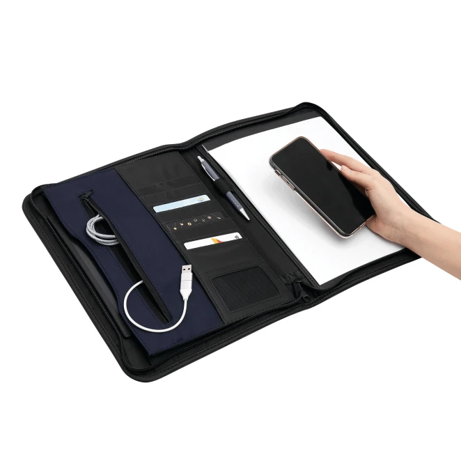 Teczka konferencyjna AVANTI ZIP z blokiem w formacie A4 z nadrukiem na zamówienie Zdjęcie 6