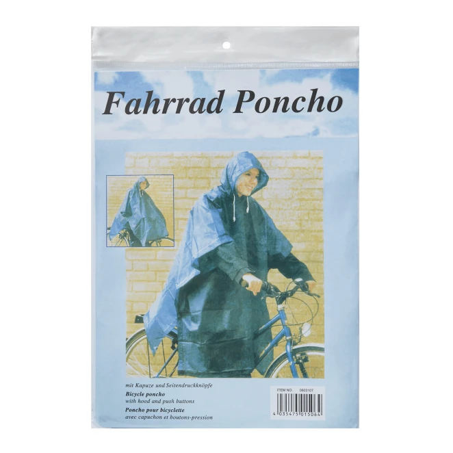 Rowerowe poncho KEEP DRY z logo firmy Zdjęcie 3
