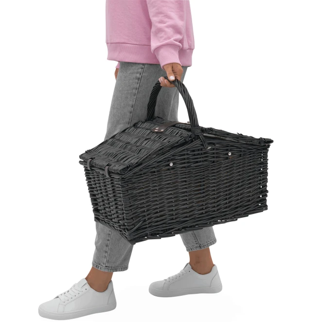 Wiklinowy kosz piknikowy RICHMOND PARK z naniesieniem logo Zdjęcie 10