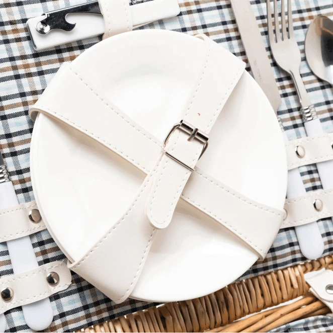 Wiklinowy koszyk piknikowy KINGS PARK do nałożenia logo Zdjęcie 9