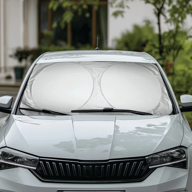 Samochodowa osłona przeciwsłoneczna na szybę SUN SHIELD z nadrukiem na zamówienie Zdjęcie 4